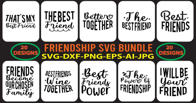 Friendship SVG Bundle SVG Syaman 