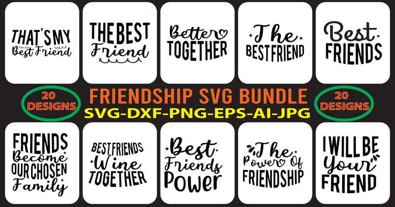 Friendship SVG Bundle SVG Syaman 