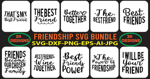 Friendship SVG Bundle SVG Syaman 