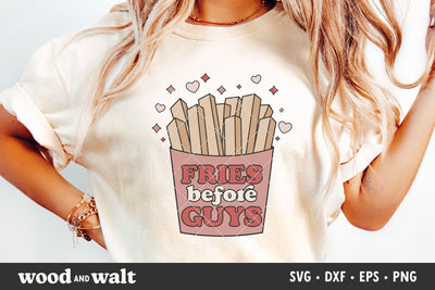 Fries Before Guys SVG | Retro Valentine SVG SVG Wood And Walt 