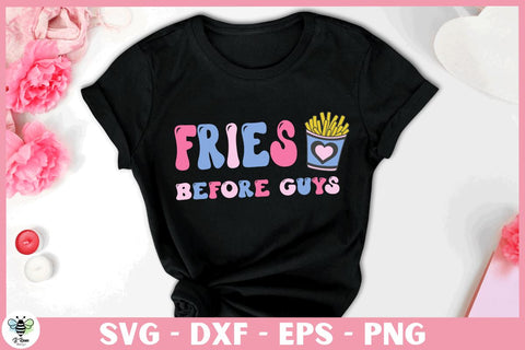 Fries Before Guys SVG | Retro Valentine's Day Cut File SVG B Renee Design 