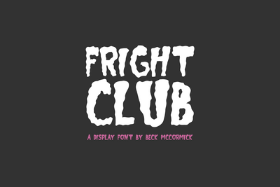 Fright Club - A Horror Font Font Beck McCormick 