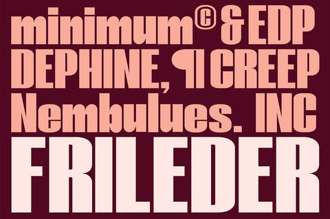 Frileder Font gatype 