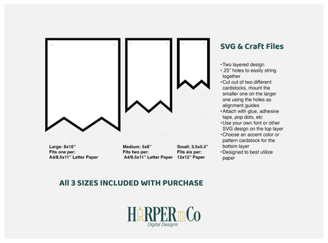 Fringe Banner 2 SVG PNG Cut EPS File SVG HarperNCo 