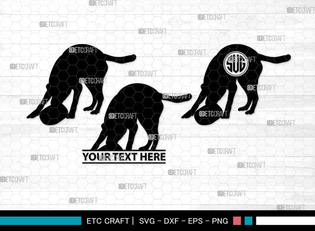 Frisbee Dog Monogram, Frisbee Dog Silhouette, Frisbee Dog SVG, Jumping Frisbee Dog Svg, Dog Svg, Jumping Dog Svg, Animal Svg, SB00557 SVG ETC Craft 