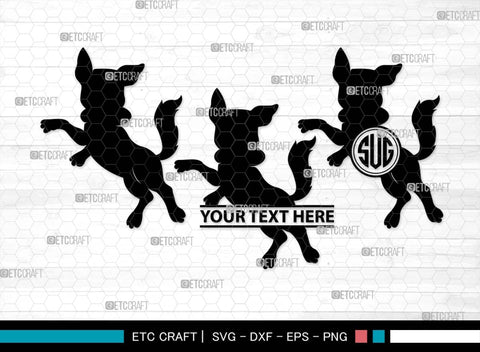 Frisbee Dog Monogram, Frisbee Dog Silhouette, Frisbee Dog SVG, Jumping Frisbee Dog Svg, Dog Svg, Jumping Dog Svg, Animal Svg, SB00557 SVG ETC Craft 