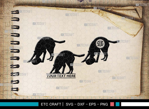 Frisbee Dog Monogram, Frisbee Dog Silhouette, Frisbee Dog SVG, Jumping Frisbee Dog Svg, Dog Svg, Jumping Dog Svg, Animal Svg, SB00557 SVG ETC Craft 