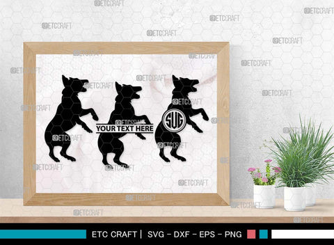 Frisbee Dog Monogram, Frisbee Dog Silhouette, Frisbee Dog SVG, Jumping Frisbee Dog Svg, Dog Svg, Jumping Dog Svg, Animal Svg, SB00557 SVG ETC Craft 