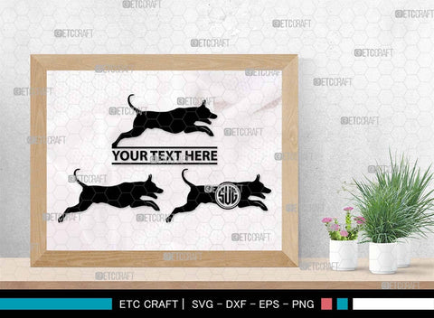 Frisbee Dog Monogram, Frisbee Dog Silhouette, Frisbee Dog SVG, Jumping Frisbee Dog Svg, Dog Svg, Jumping Dog Svg, Animal Svg, SB00557 SVG ETC Craft 