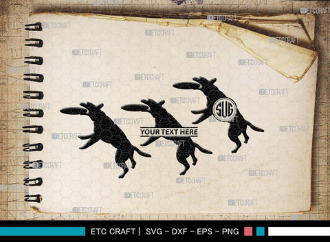 Frisbee Dog Monogram, Frisbee Dog Silhouette, Frisbee Dog SVG, Jumping Frisbee Dog Svg, Dog Svg, Jumping Dog Svg, Animal Svg, SB00557 SVG ETC Craft 
