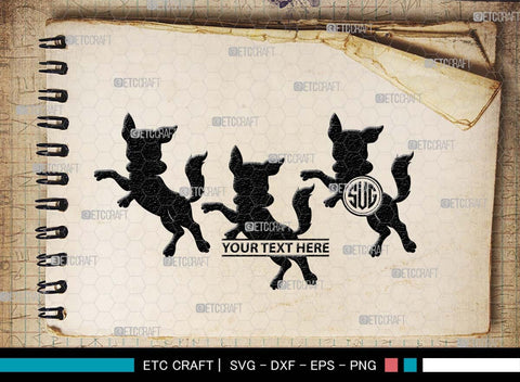 Frisbee Dog Monogram, Frisbee Dog Silhouette, Frisbee Dog SVG, Jumping Frisbee Dog Svg, Dog Svg, Jumping Dog Svg, Animal Svg, SB00557 SVG ETC Craft 