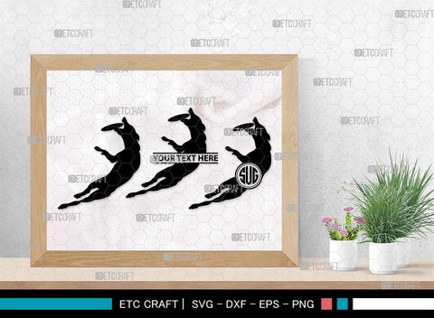 Frisbee Dog Monogram, Frisbee Dog Silhouette, Frisbee Dog SVG, Jumping Frisbee Dog Svg, Dog Svg, Jumping Dog Svg, Animal Svg, SB00557 SVG ETC Craft 