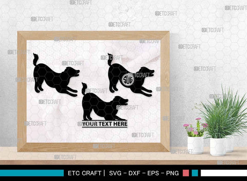 Frisbee Dog Monogram, Frisbee Dog Silhouette, Frisbee Dog SVG, Jumping Frisbee Dog Svg, Dog Svg, Jumping Dog Svg, Animal Svg, SB00557 SVG ETC Craft 