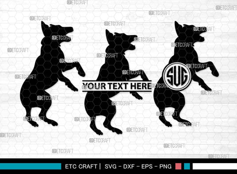 Frisbee Dog Monogram, Frisbee Dog Silhouette, Frisbee Dog SVG, Jumping Frisbee Dog Svg, Dog Svg, Jumping Dog Svg, Animal Svg, SB00557 SVG ETC Craft 
