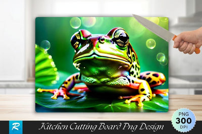 Frog Background Cutting Board Sublimation Regulrcrative 