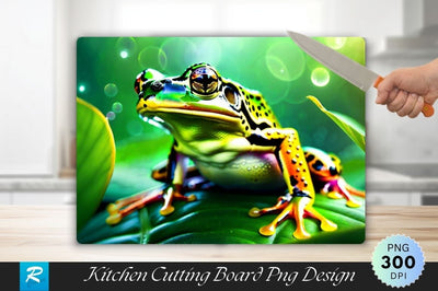 Frog Background Cutting Board Sublimation Regulrcrative 