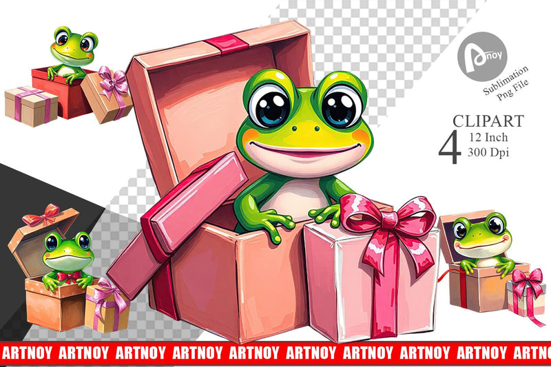Frog Clipart Gift Sublimation artnoy 