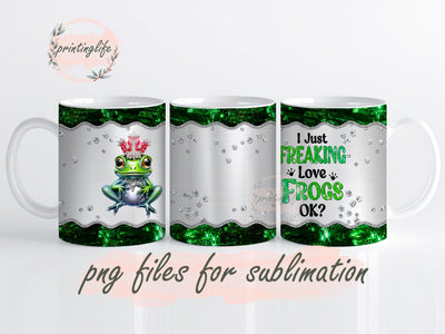 Frog Gifts for Women Girls Frog Jewelry Drawings Digital Design Download Mug Wrap Design, Mug Design PNG Sublimation PrintingLife 