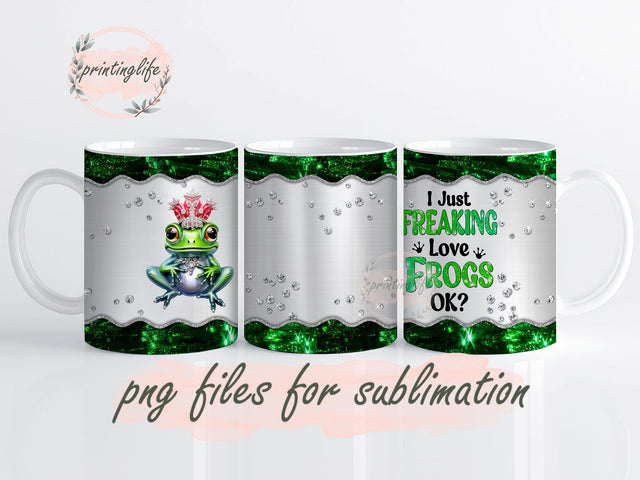 Frog Gifts for Women Girls Frog Jewelry Drawings Digital Design Download Mug Wrap Design, Mug Design PNG Sublimation PrintingLife 