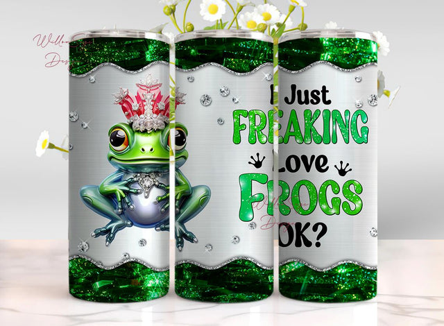 Frog Gifts for Women Girls Frog Tumbler 20oz Jewelry Drawings Stainless Steel Insulated Tumblers Coffee Travel Mug Cup Gift for Birthday Christmas Sublimation WillowSageDesign 