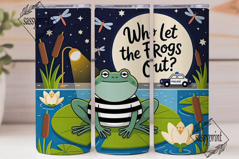 Frog Jailbreak 20oz Tumbler Wrap Sublimation sassyprint 