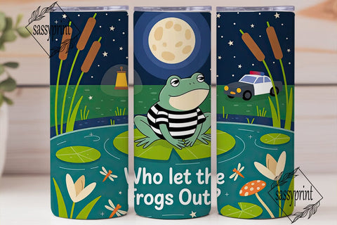 Frog Jailbreak 20oz Tumbler Wrap Sublimation sassyprint 