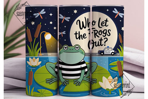 Frog Jailbreak 20oz Tumbler Wrap Sublimation sassyprint 