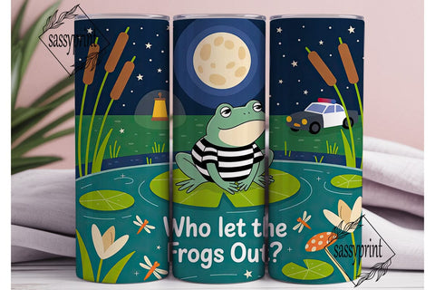 Frog Jailbreak 20oz Tumbler Wrap Sublimation sassyprint 