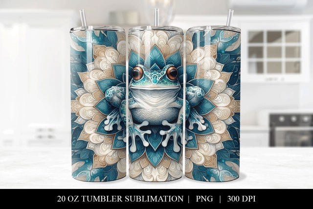 Frog Mandala Tumbler Sublimation Design Sublimation BijouBay 