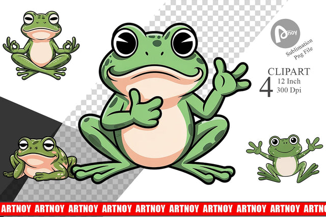 Frog Mood Clipart Sublimation artnoy 