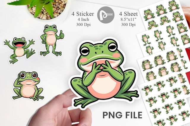 Frog Mood Sticker Sublimation artnoy 