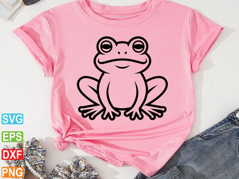 Frog Outline SVG, Frog Clipart, Frog Silhouettes Cut Files SVG Creativeart88 