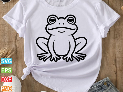 Frog Outline SVG, Frog Clipart, Frog Silhouettes Cut Files SVG Creativeart88 
