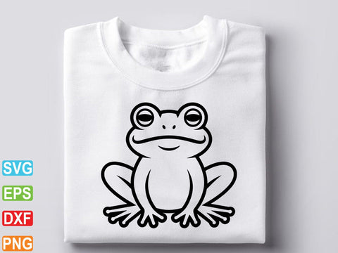 Frog Outline SVG, Frog Clipart, Frog Silhouettes Cut Files SVG Creativeart88 