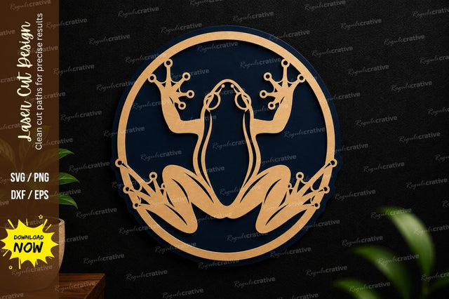 Frog Silhouette SVG Laser Cut Wall Art SVG Regulrcrative 