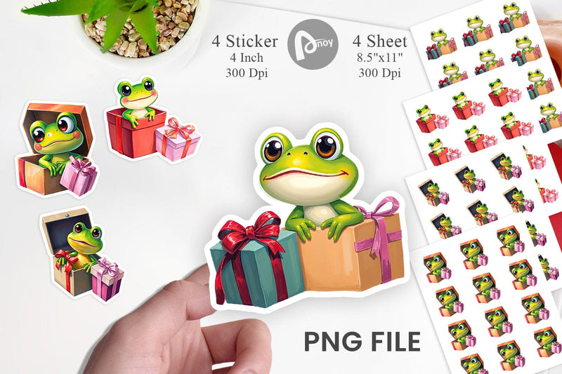 Frog Sticker Gift Sublimation artnoy 