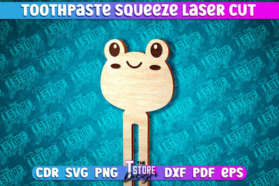 Frog Toothpaste Squeezer Laser Cut | Laser Cut SVG Design SVG The T Store Design 