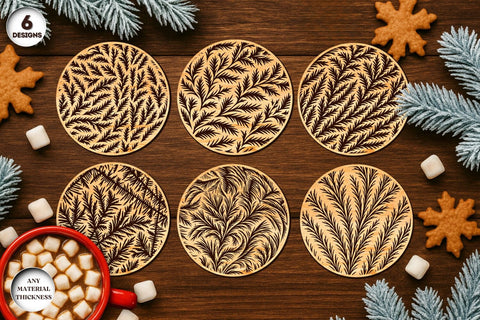 Frost Pattern Coffee Coasters SVG Bundle SVG SvgOcean 