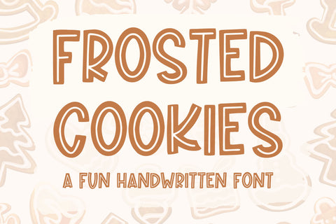 Frosted Cookies, Fun Holiday Handwritten Font for Cricut Font Designing Digitals 