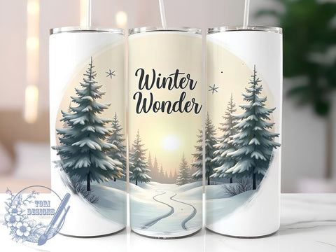 Frosty Forest Winter Wonderland 20oz Tumbler, Frosty Forest Design, Snow Scene Tumbler, Sublimation Tumbler, 20oz Tumbler, Holiday Drinkware, Winter Wonderland Gift Sublimation ToriDesigns 