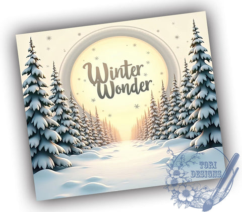 Frosty Forest Winter Wonderland 20oz Tumbler, Frosty Forest Design, Snow Scene Tumbler, Sublimation Tumbler, 20oz Tumbler, Holiday Drinkware, Winter Wonderland Gift Sublimation ToriDesigns 