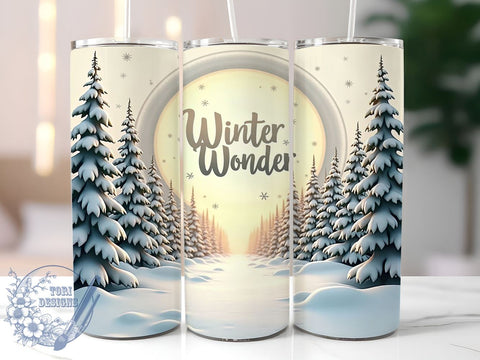 Frosty Forest Winter Wonderland 20oz Tumbler, Frosty Forest Design, Snow Scene Tumbler, Sublimation Tumbler, 20oz Tumbler, Holiday Drinkware, Winter Wonderland Gift Sublimation ToriDesigns 