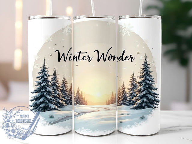 Frosty Forest Winter Wonderland 20oz Tumbler, Frosty Forest Design, Snow Scene Tumbler, Sublimation Tumbler, 20oz Tumbler, Holiday Drinkware, Winter Wonderland Gift Sublimation ToriDesigns 