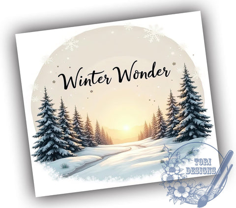 Frosty Forest Winter Wonderland 20oz Tumbler, Frosty Forest Design, Snow Scene Tumbler, Sublimation Tumbler, 20oz Tumbler, Holiday Drinkware, Winter Wonderland Gift Sublimation ToriDesigns 