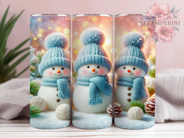 Frosty Snowman Winter Christmas Tumbler, Winter Snow Scene Wrap, 20Oz Skinny Tumbler, Holiday Sublimation Design, Frosty Christmas Tumbler, Cute Snowman Wrap, Cozy Winter Wonderland Tumbler Sublimation Li Zamperini 