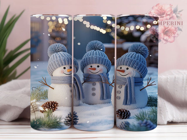 Frosty Snowman Winter Christmas Tumbler, Winter Snow Scene Wrap, 20Oz Skinny Tumbler, Holiday Sublimation Design, Frosty Christmas Tumbler, Cute Snowman Wrap, Cozy Winter Wonderland Tumbler Sublimation Li Zamperini 