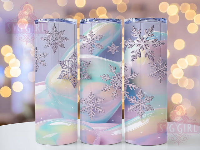 Frosty Winter Snowflake Tumbler, Snowflake Sublimation Design, Frosty Winter Art, 20oz Holiday Tumbler, Whimsical Snowflake Mug, Stylish Winter Cup, Elegant Snowflake Wrap Sublimation SvggirlplusArt 