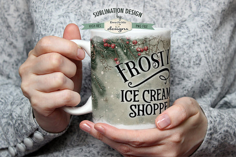 Frosty's Ice Cream Snowman 11 & 15 oz Mug Sublimation Design Sublimation Ewe-N-Me Designs 