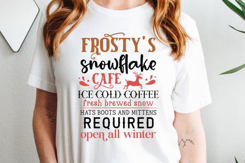 Frostys snowflake cafe ice cold coffee Svg design SVG Regulrcrative 