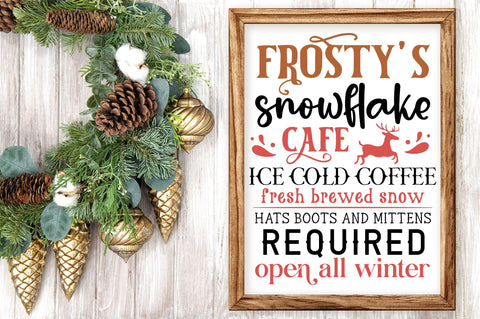 Frostys snowflake cafe ice cold coffee Svg design SVG Regulrcrative 